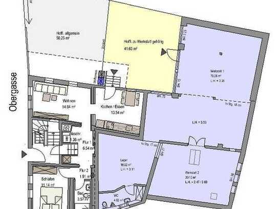 Ehemalige Schreiner-Werkstatt mit Wohnung