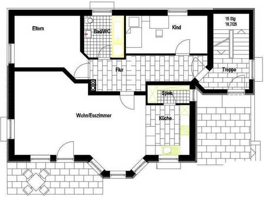 Wohnung EG in Greding mit Terrasse/Garten