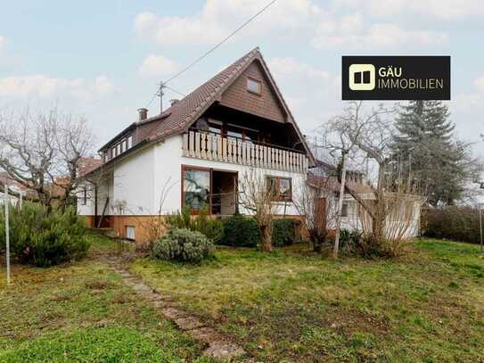 Charmantes Mehrfamilienhaus mit 2 Wohneinheiten, Garten und Garage in Rutesheim/Heuweg!