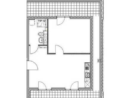 Helle 2-Zimmer-Dachgeschoss-Wohnung mit 2 Dachterrassen ohne Dachschrägen - Erstbezug im Neubauobjek