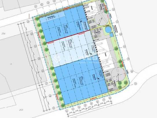 Neubau / Lager - Produktion - Logistik / 10,50 m UKB gesprinklert