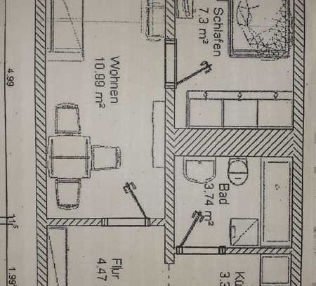 Ideal für Studenten & Azubis! - gemütliche 1,5-Raumwohnung