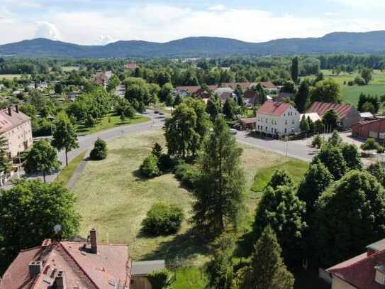 Baugrundstück mit Blick ins Zittauer Gebirge