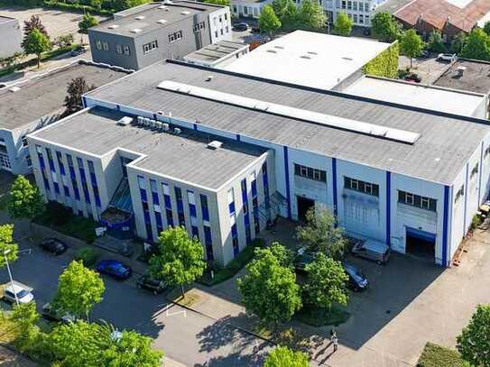 Moderne Hallen-/Produktionsfläche 2.140 m² mit 5t Kranbahnen und 324 m² Bürofläche