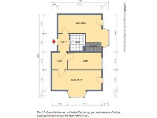 3-Raum-Wohnung in Halle (Saale). - Diemitz