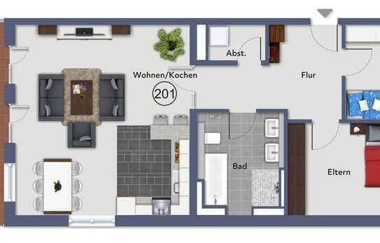 Gemütliche Wohnung mit Terrasse und Garten