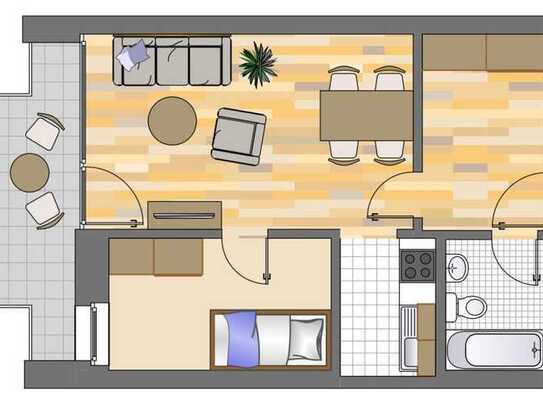 Demnächst frei! 2-Zimmer-Wohnung in Düsseldorf Hassels