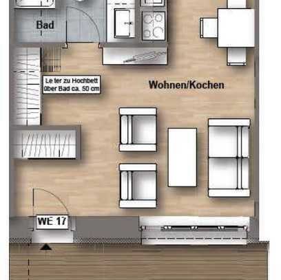 1-Zimmer EG Wohnung mit Fußbodenheizung, Terrasse und EBK* WE 17**
