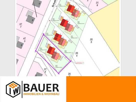 Baugrundstück mit Projektierung und Baugenehmigung für ein Doppelhaus