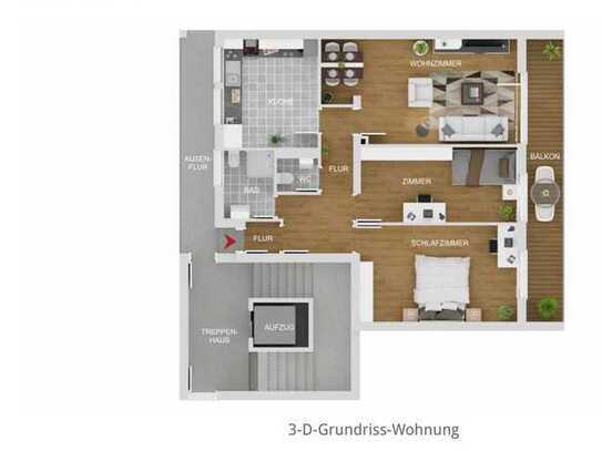 Geschmackvolle, modernisierte 3-Zimmer-Wohnung mit gehobener Innenausstattung mit EBK in Nürnberg