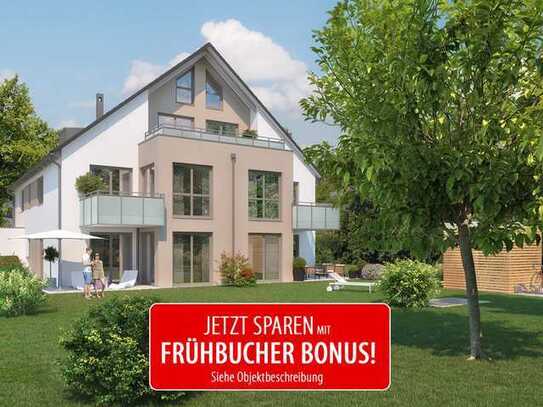 Wohnen im Grünen: 3-Zi-EG-Wohnung mit Süd-West-Terrasse + ca. 190 m² Garten