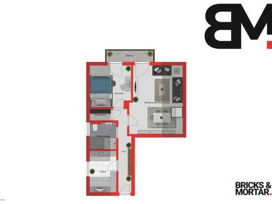 Energetisch Sanierte 2,5 Zimmerwohnung im Dachgeschoss