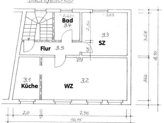 großzügige 2-Zimmer-Dachgeschosswohnung