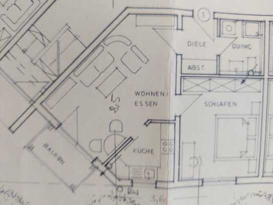 Nette 2 ZKB Wohnung mit Balkon