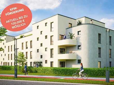 FRANKLIN - urbanes Wohnen in Mainufernähe | Großzügige 2-Zimmerwohnung mit sonnigem Balkon