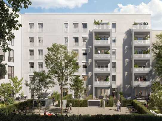 Neubau, Erstbezug: Moderne 3-Zimmer-Wohnung im 1.Obergeschoss mit Balkon