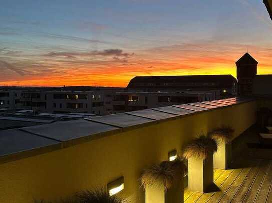 Traum-Penthouse mit sehr großer Terrasse | Sauna | 2 Bäder | Stellplätze | Möblierung möglich