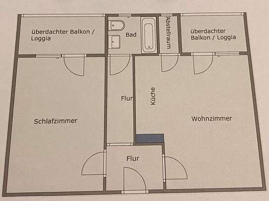 2-Raum-Wohnung in Düsseltal