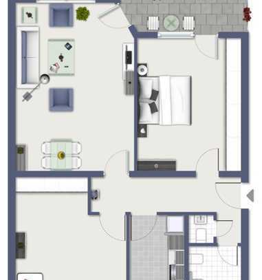 Teilsanierte 3-Zimmer-Wohnung mit Balkon, Gäste-WC, Garage uvm. in begehrter Lage von Ratingen-Mitte