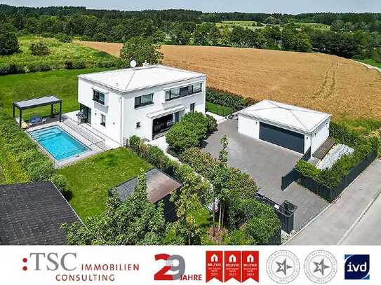 Starnberg-Söcking | Luxuriöses Neubau-Einfamilienhaus mit Outdoor-Pool und Energieeffizienz A+