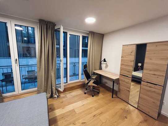 Voll möblierte gemütliche 1-Zimmer-Wohnung mit Balkon