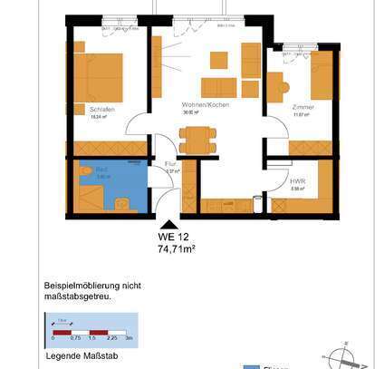 **Erstbezug, 2. FW** 3-Zimmerwohnung mit Balkon!