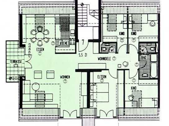 Ansprechende 5,5-Zimmer-Dachgeschosswohnung in Waiblingen