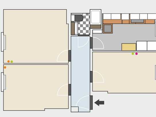 Freundliche 3-Zimmer-EG-Wohnung in Aachen