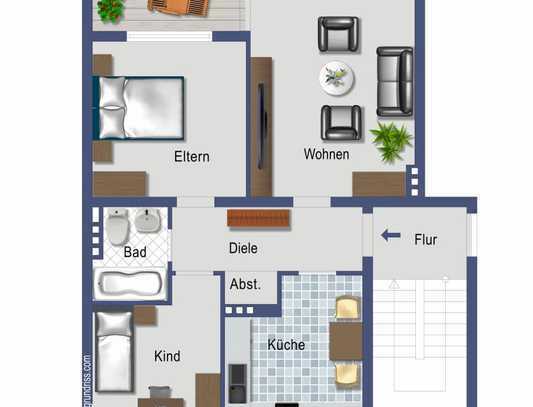 3-Zimmer-Wohnung als Kapitalanlage in zentraler Lage