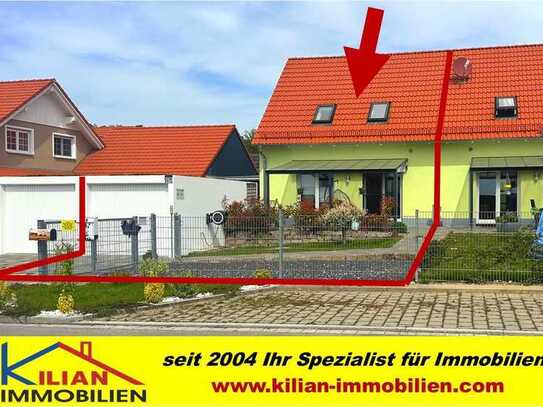 KILIAN IMMOBILIEN! DOPPELHAUSHÄLFTE AUS 2016 MIT 99 M² IN KAMMERSTEIN! EBK * WÄRMEPUMPE * FBH