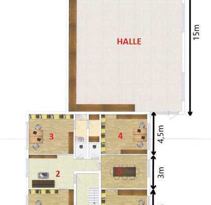 Lagerhalle/-fläche (180 m²) in Kombi mit Bürofläche für attraktive Konditionen!!!