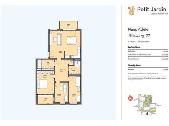 Eicken: 4-Zimmerneubauwohnung mit 2 Bädern, gehobene Ausstattung! Top-Lage!