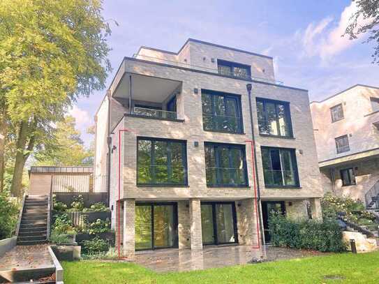 Moderne Maisonette-Wohnung mit Garten mit phantastischem Blick - direkt am Alsterlauf