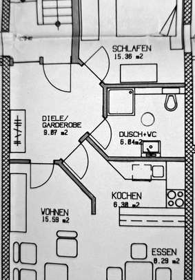 Ruhige, gepflegte 2-Zimmer-Erdgeschosswohnung mit EBK in Illerzell