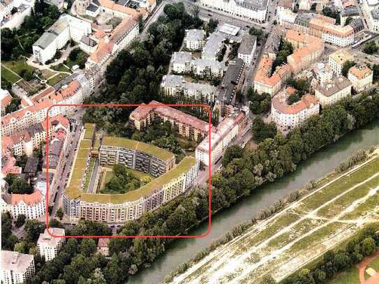 Direkt an der Isar: Exklusive 3 Zimmer mit Loggia u Balkon für Paare oder Singles / frei ab 01.08.25