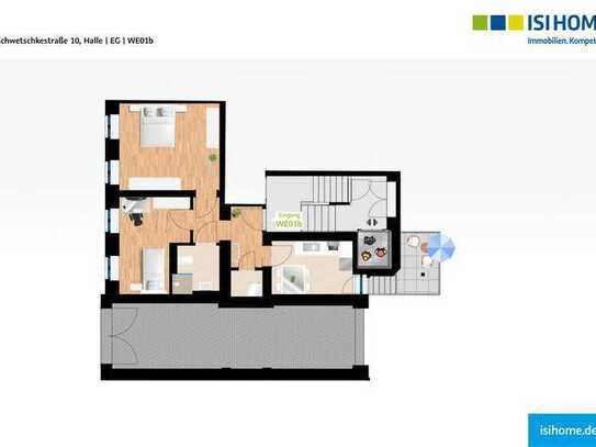 2- Raumwohnung im "Haus Schwetschke" - WE01b
