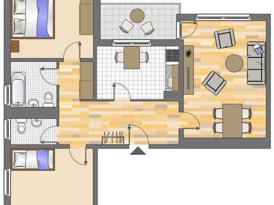 Demnächst frei! 3-Zimmer-Wohnung in Ratingen West