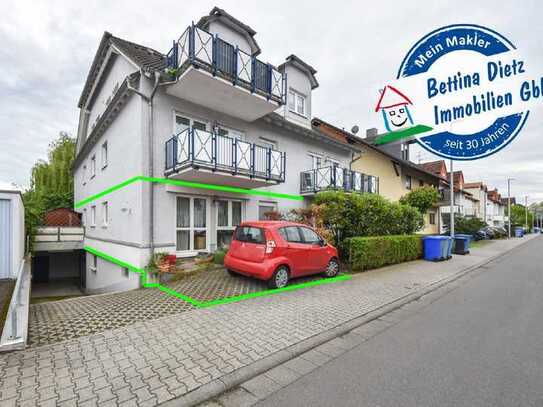 DIETZ: Frei ab 01.01.2025! Top 3 Zi. -Wohnung mit Garten, Terrasse und 2 PKW-STPL!