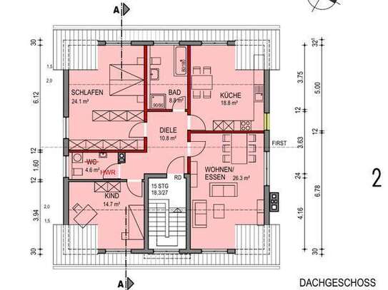 Exklusive 4,5 Zimmer DG-Wohnung KFW 70EE in Rimbach