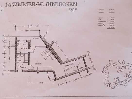 Direkt vom Eigentümer, Prov.frei 1,5-Zimmer-Wohnung mit Balkon und Einbauküche in Hannover