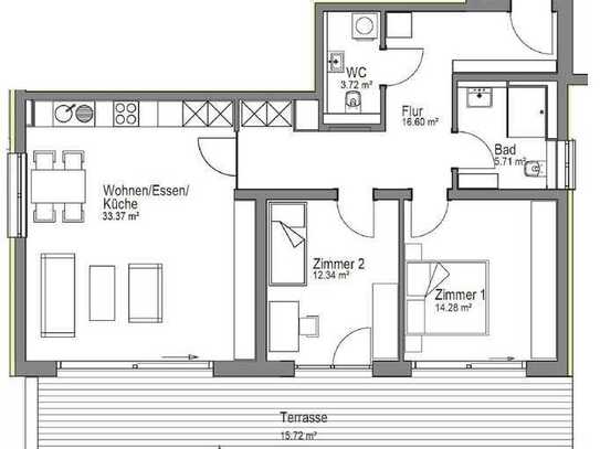 3-Zimmer-Wohnung | Gartengeschoss | barrierefrei mit Aufzug | überdachter Balkon | Tiefgarage | NEU