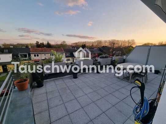 Tauschwohnung: Helle Penthouse Wohnung mit riesiger Sonnenterasse (40 m2)