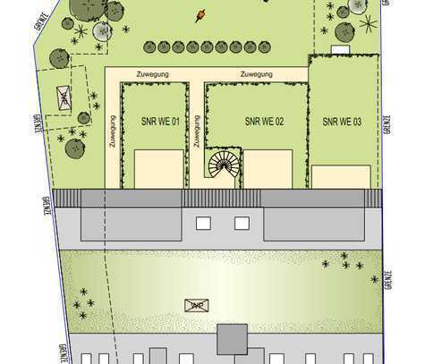 2-Raum-Neubau-Wohnung mit eigenem Garten