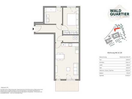 Nachmieter gesucht für schöne 2-Zimmer Wohnung mit Süd-Balkon
