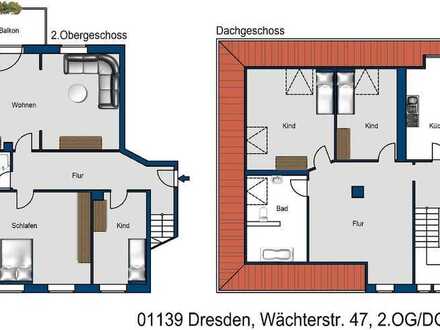 Großzügige 5 Raum Wohnung mit EBK und Balkon