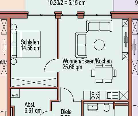 Barrierefreie Neubauwohnung mit moderner Ausstattung und Balkon!