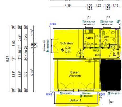 Stilvolle 2-Zimmer-Wohnung mit Balkon in Obertshausen