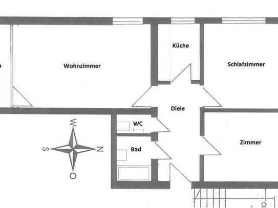 Genial zentral - 3 Zi.-Wohnung mit Top-Grundriss