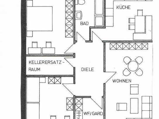 3 Zimmer im Außenbereich von Ottmarsbocholt