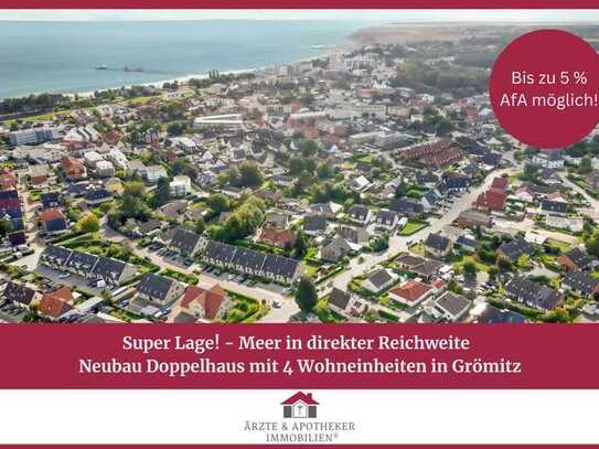 Super Lage! - Meer in direkter Reichweite 
Grundstück mit Baugenehmigung für Doppelhaus - 4 Wohnun